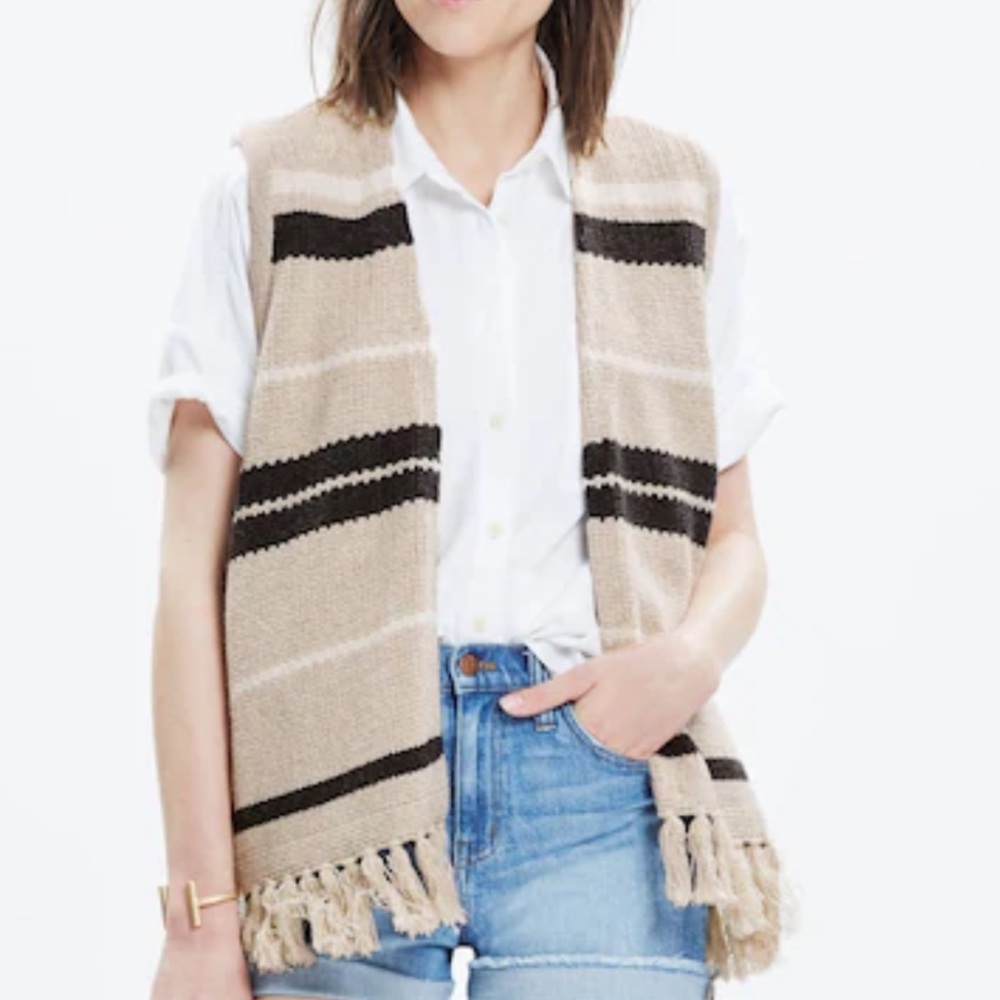 Madewell Coastward Fringe Sweater Vest